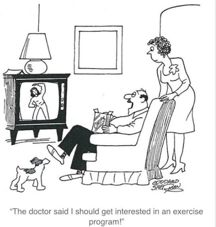 bes502's tweet photo. “When the doctor said you should get interested in an #Exercise program!” I don’t think they had this in mind! #HeartHumour - it’s good for your ❤️#GetActive #JustDoIt quit ➡️ #Inactivity https://t.co/a6N5czf4bP