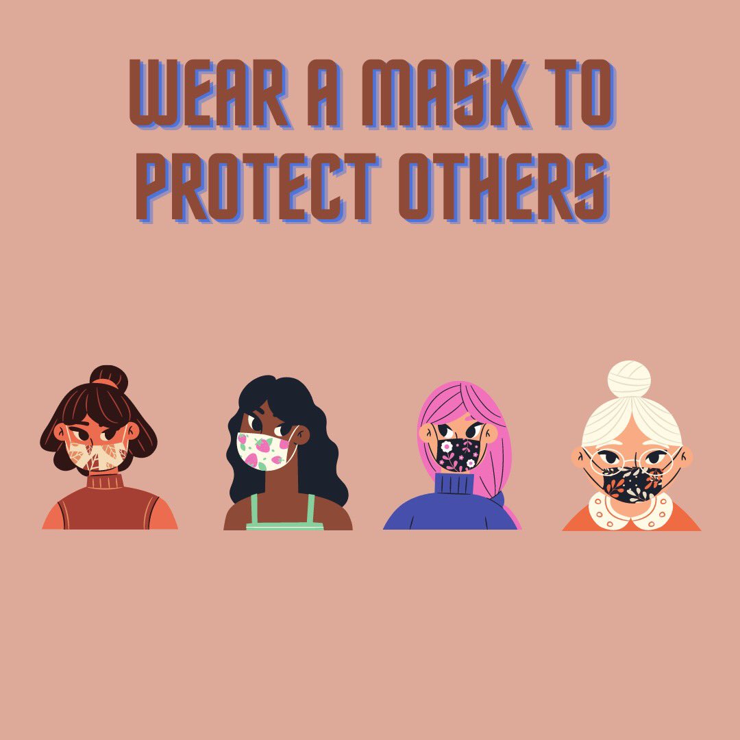 zeta gamma encourages all to wear masks when out in public to protect themselves &amp; others! 😷✨