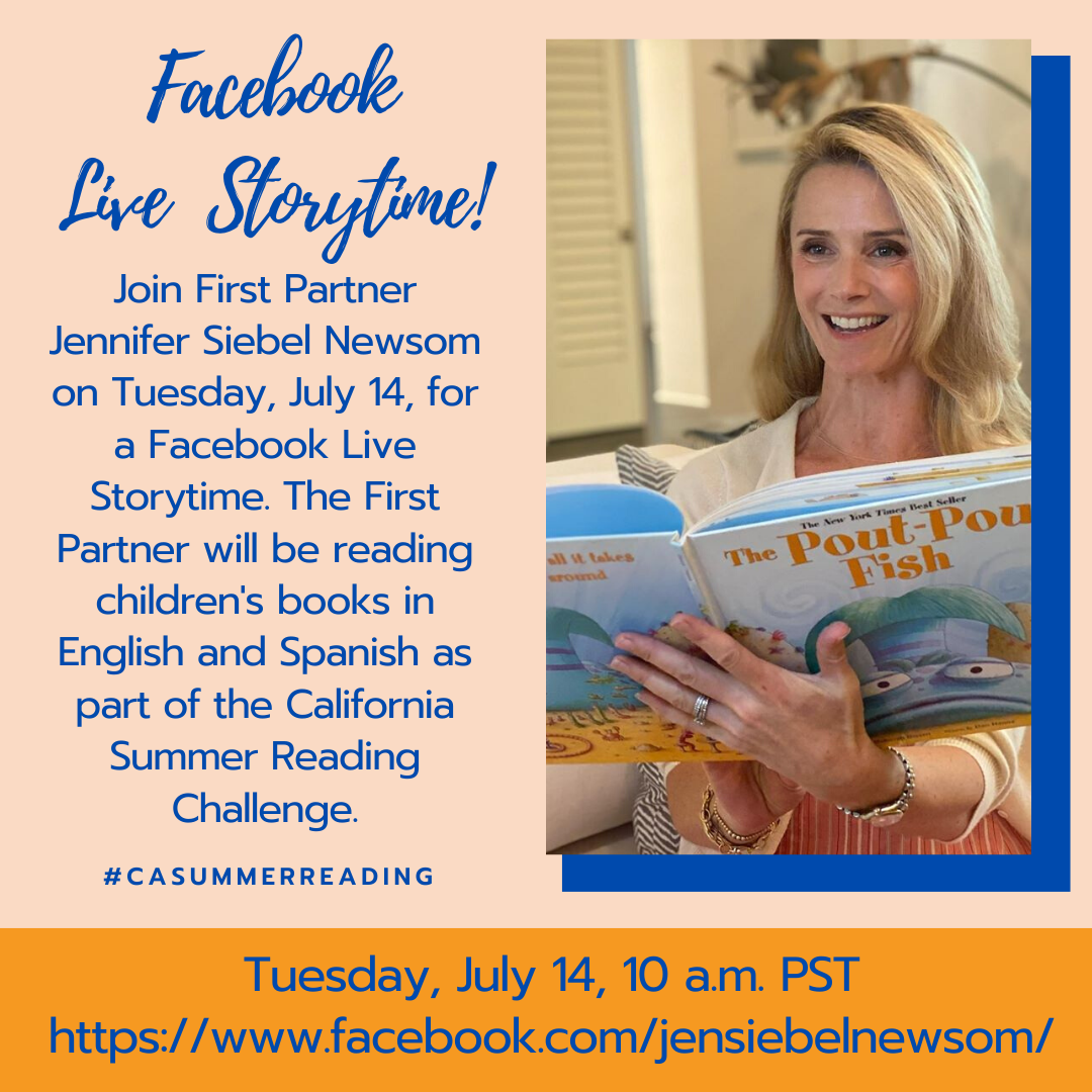 coronalibrary's tweet photo. Storytime in English and Spanish from First Partner's California Summer Reading Challenge!
When: Tuesday, July 14th, 10:00 am
Where: Streamed on Facebook Live: https://t.co/cDdUNdKx8I
#CoronaSAYL #CASummerReading #LaRSWhereUR https://t.co/bDXJxBrJ5u