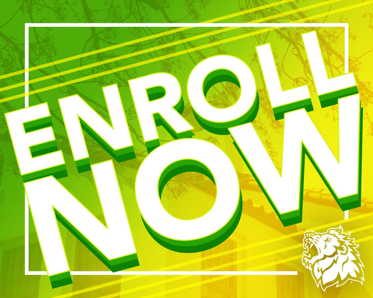 Hey Lions!

Are you still considering picking up that class you were thinking about taking? There is still time to enroll for Fall 2020!

For more enrollment information: bit.ly/2yX4QZ1