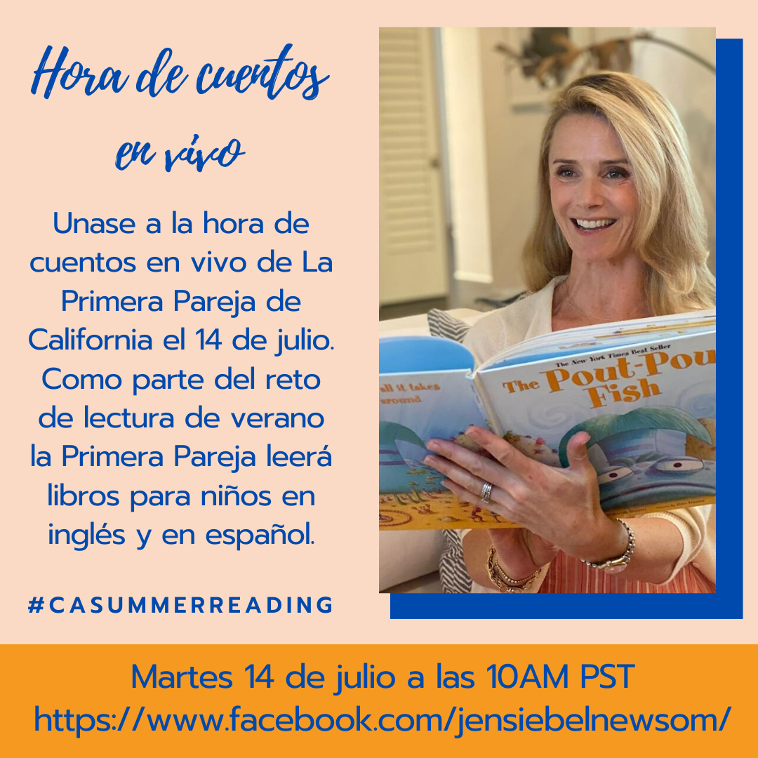 coronalibrary's tweet photo. Storytime in English and Spanish from First Partner's California Summer Reading Challenge!
When: Tuesday, July 14th, 10:00 am
Where: Streamed on Facebook Live: https://t.co/cDdUNdKx8I
#CoronaSAYL #CASummerReading #LaRSWhereUR https://t.co/bDXJxBrJ5u
