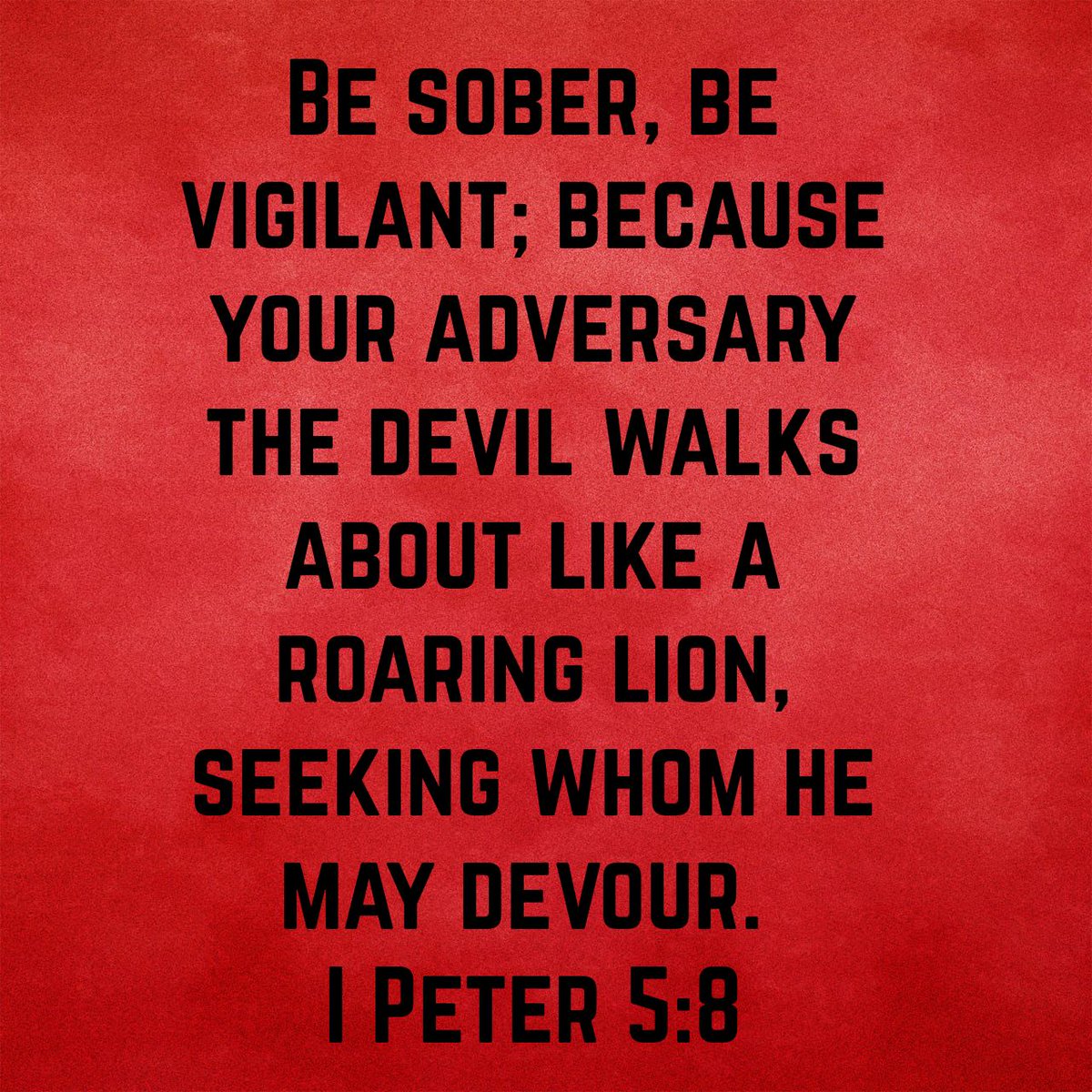Be sober, be vigilant; because your adversary the devil walks about like a roaring lion, seeking w…
bible.com/bible/114/1pe.…