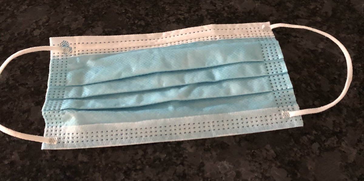 1. Bog standard non-medical mask, given out free at stations. You can buy these cheaply, a slightly better version is available that gives more protection to the wearer.Light, easy to wear and if you pinch the metal thread over your nose, glasses don’t steam up so much.2/
