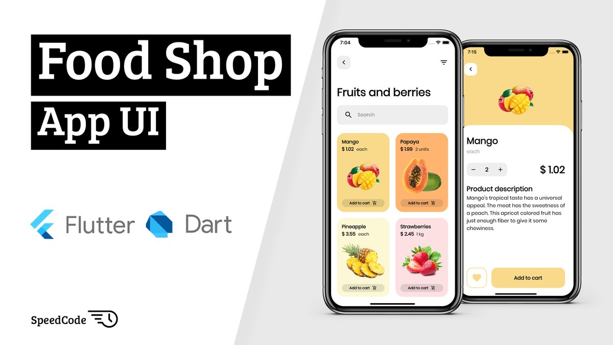 AllAboutFlutter's tweet image. Sharing with you guys a stunning food shop #App #UI design using #Flutter 😍
👉youtu.be/bL6KS0rNpzo
💻The source code is on the video description
@FlutterDev @r_FlutterDev @FlutterComm
#flutterdev #learntocode #100DaysOfCode #MobileApp #FlutterDay #dartlang #designer