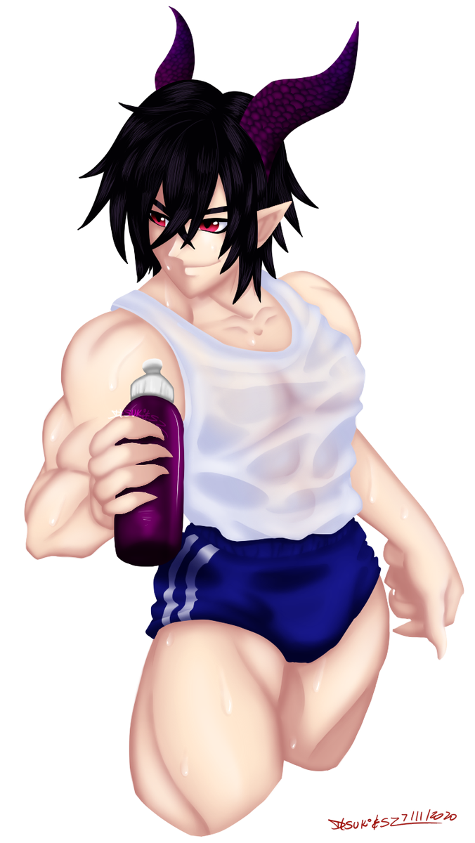 dtsukiarts's tweet photo. [COLLAB] - Bahamut Workout

Sketch: @ShonemZone 
Coloring: me

Software: Paint Tool SAI
Hours? idk man I lost count...
#bahamut #alucard #demir #ffo #fantasyfrontieronline #aurakingdom #collab #dtsukiarts #shonemzone #sketch https://t.co/yQfLYy5HDi