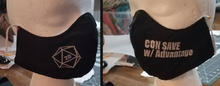 NSCosplay739's tweet photo. i made a dnd pun mask >w> <3
#dnd #Dungeonsanddragons #constitutionsave #consave #masks #homemademasks #embroidery https://t.co/aA8ekrta9P