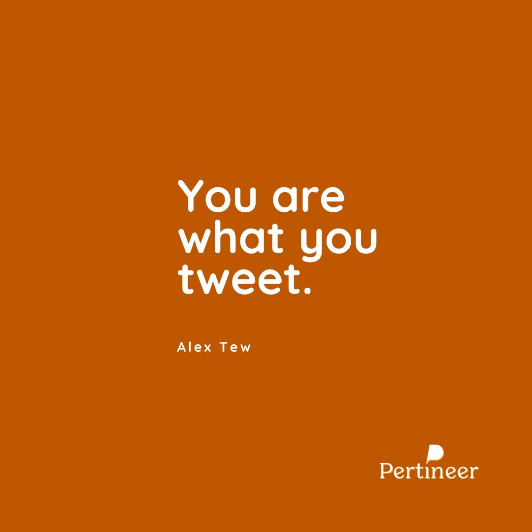 getpertineer's tweet photo. "You are what you tweet."
~ Alex Tew
#pardnerup #socialmedia #socialmediamanagement https://t.co/g4rtx6VTbr