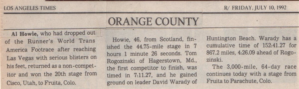 DbJared's tweet photo. #AlHowie winning stage 20 of 1992 Trans-America after blisters scraped off feet. π€ͺ https://t.co/NpdG6WqPfp