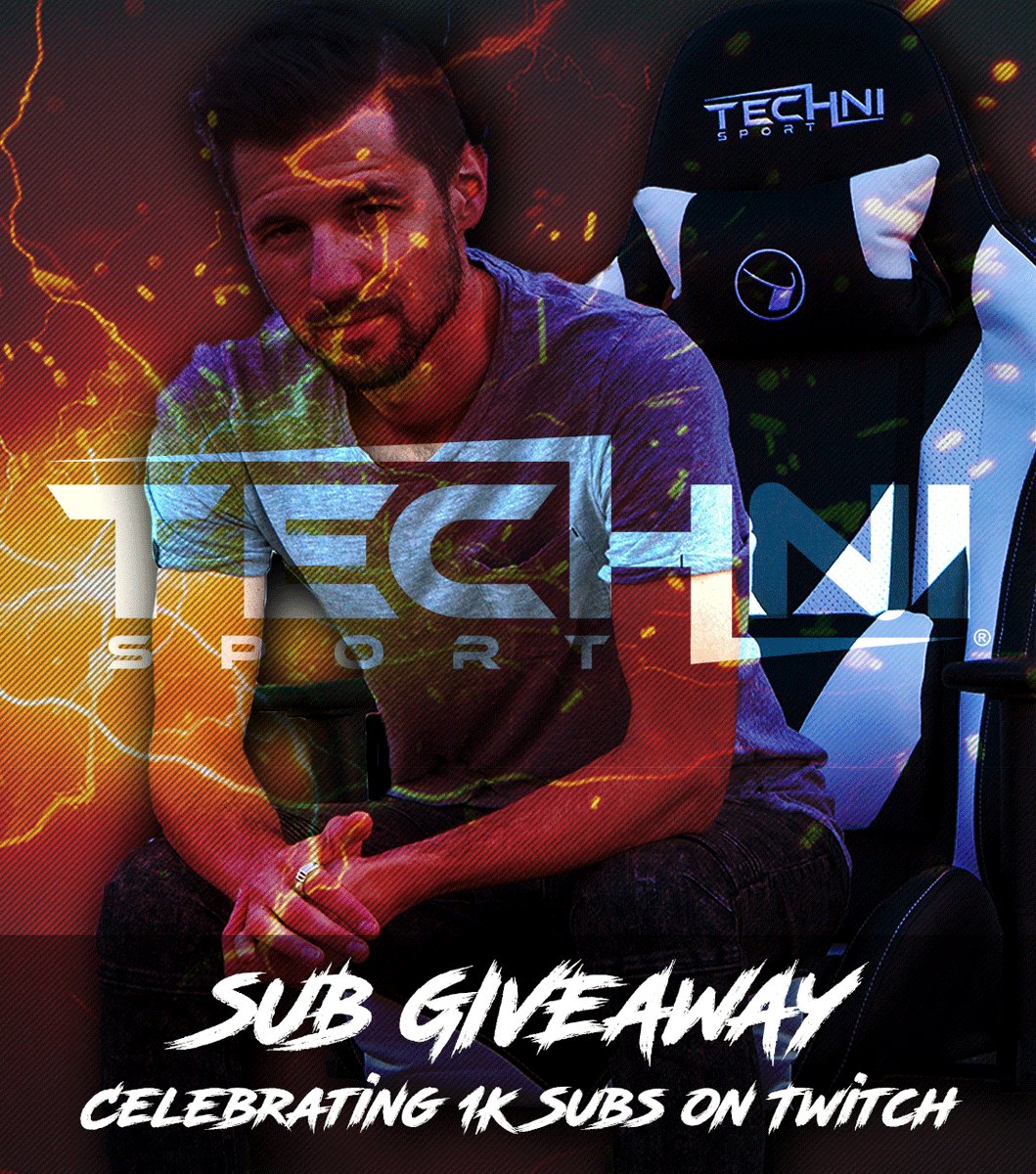 evanluls's tweet photo. ⚠️GIVEAWAY⚠️
First few weeks on Twitch have been nothing short of incredible!  Seriously humbled.

To celebrate 1K subs, I'll be running a sub giveaway for a @TechniSport gaming chair!  

Giveaway ends July 19, 2019. 
Subs: enter with the gleam link in my bio/comments. https://t.co/y3A4hBJBJw