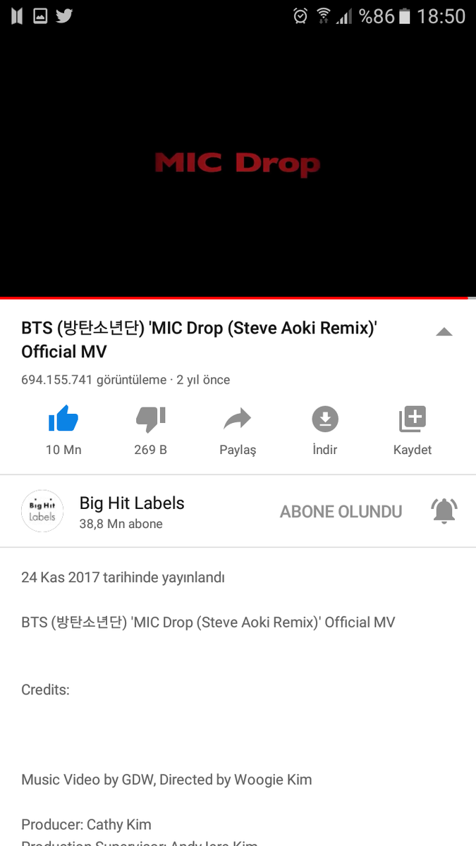 wewannafocusson's tweet photo. 7.parçamız Mic Drop 👑
@BTS_twt
#YoutubeONline https://t.co/NCvLJGUlEz