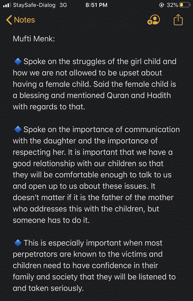Mufti MenkTopic: Issues affecting the girl child - an Islamic perspectivePart 1