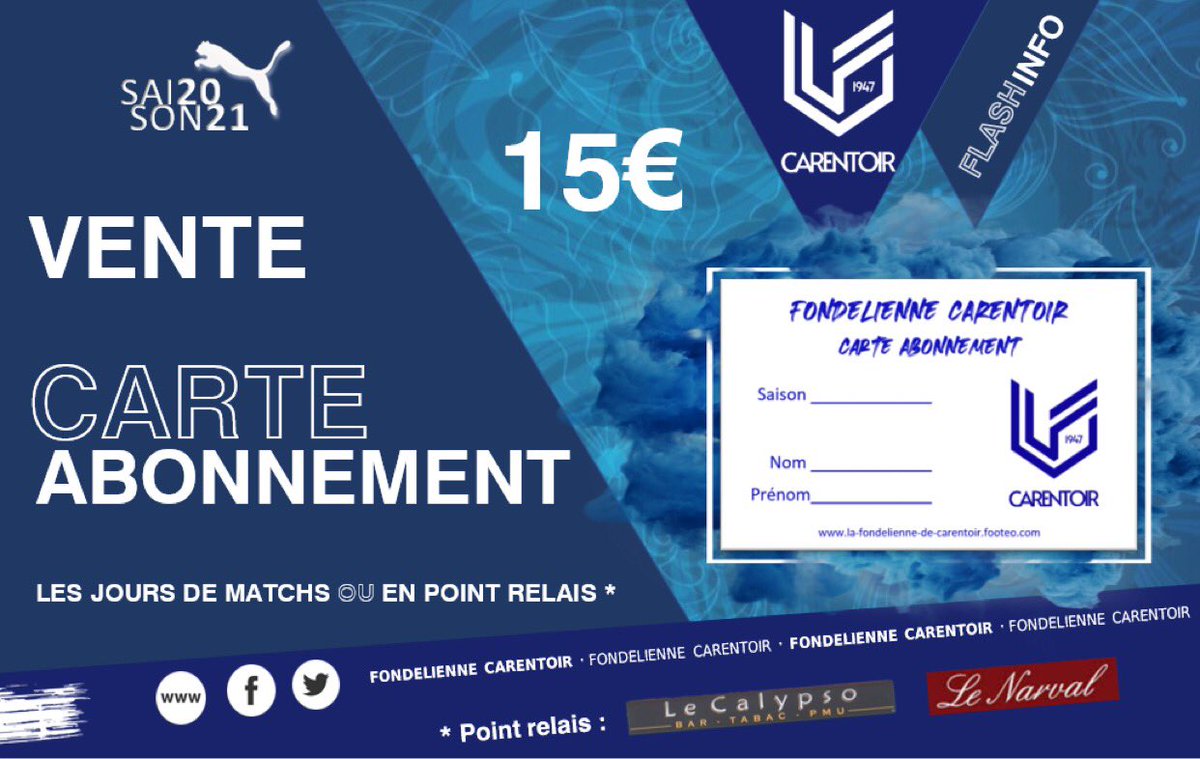 carentoir_foot's tweet photo. ⚠️Flash Info

La compagne d’abonnement, pour les matchs à domicile de la saison prochaine, a commencé !🔝

↪️ La carte d’abonnement est dorénavant disponible en point relais chez 2 de nos sponsors ou lors des jours de matchs 😁

A noter que les tarifs seront de 3€/matchs sinon📝 https://t.co/MDrhLuzDnX