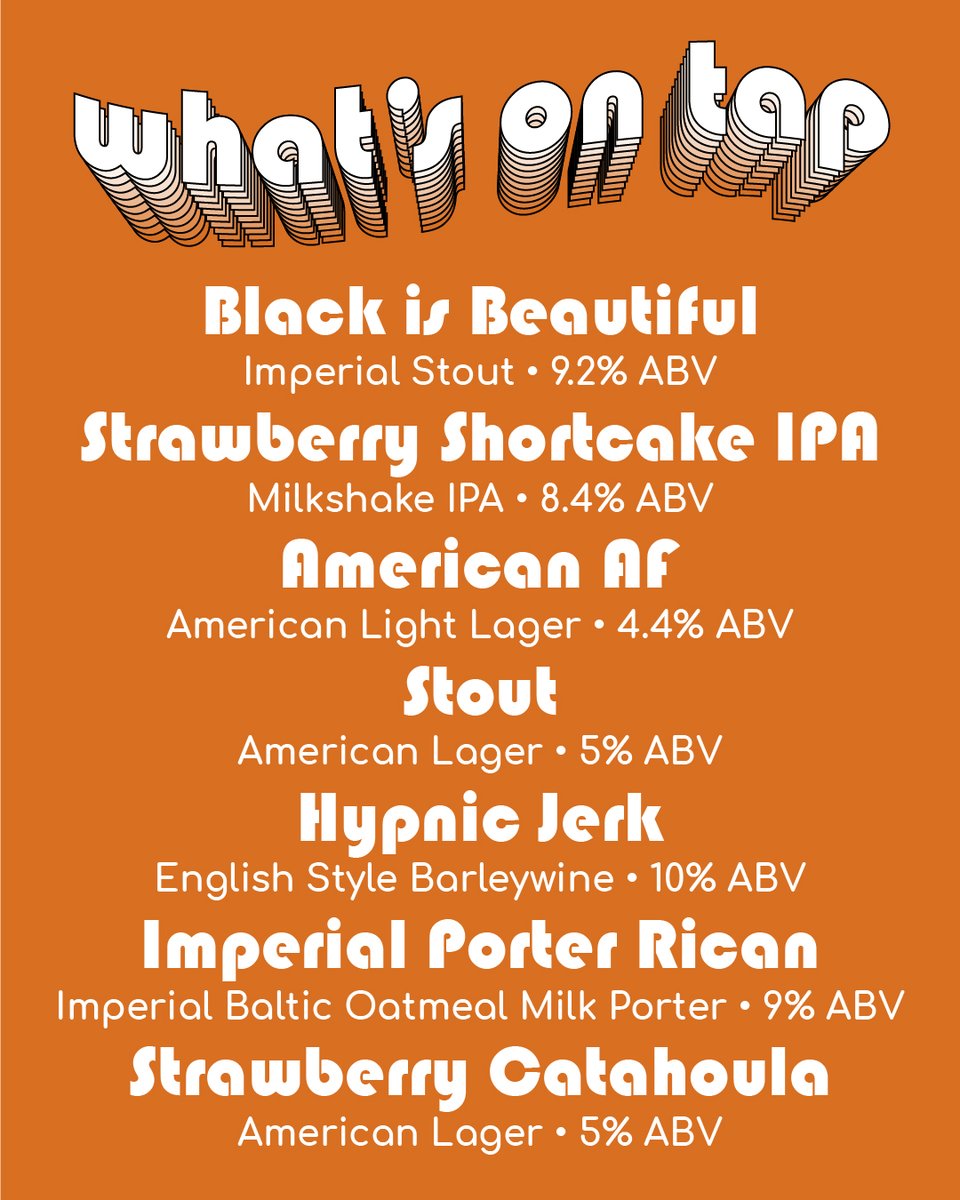 GnarlyBarley's tweet photo. It's Saturday Mofo's! Taco Jerks is hangin out with us all day and we've got plenty of beer to go around! Check out what's on tap!

@CoveyRiseFarms will be here from 12:30-2:30PM with a truck load of the freshest veggies in town!

#gnarlybeer #gnarbar #lacraftbeer https://t.co/6DNTUqQ1ED