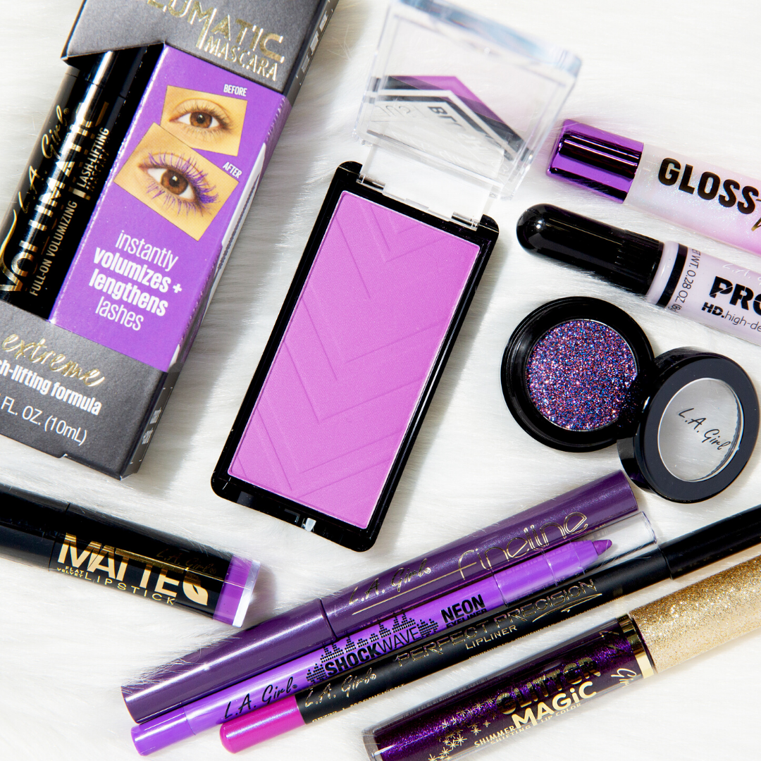 lagirlcosmetics's tweet photo. Purple vibes! 💜 Have you tried any of the products in this photo? 🤩 Tell us in the comments below! 👇
.
Select products available at select @ultabeauty stores! 💜
.
#LAGirlCosmetics #LAGirl #VolumaticMascara #ShockwaveNeonLiner https://t.co/18VtLhFQUR