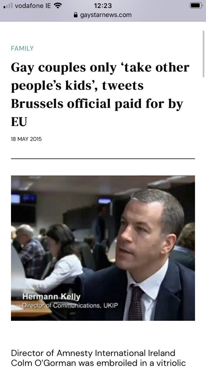 Now Mr Kelly has a problem with LGBTQI including the idea that LGBTQI couples take other people’s children:  https://gaystarnews.com/article/gay-couples-only-