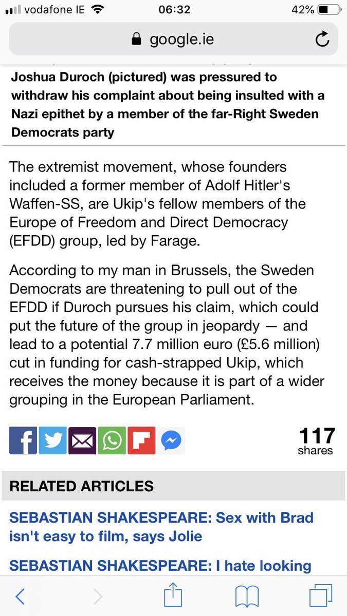 Here he is in full sectarian mode impugning the Taoiseach. And here’s the people who formed the group he allegedly worked for in the EU.
