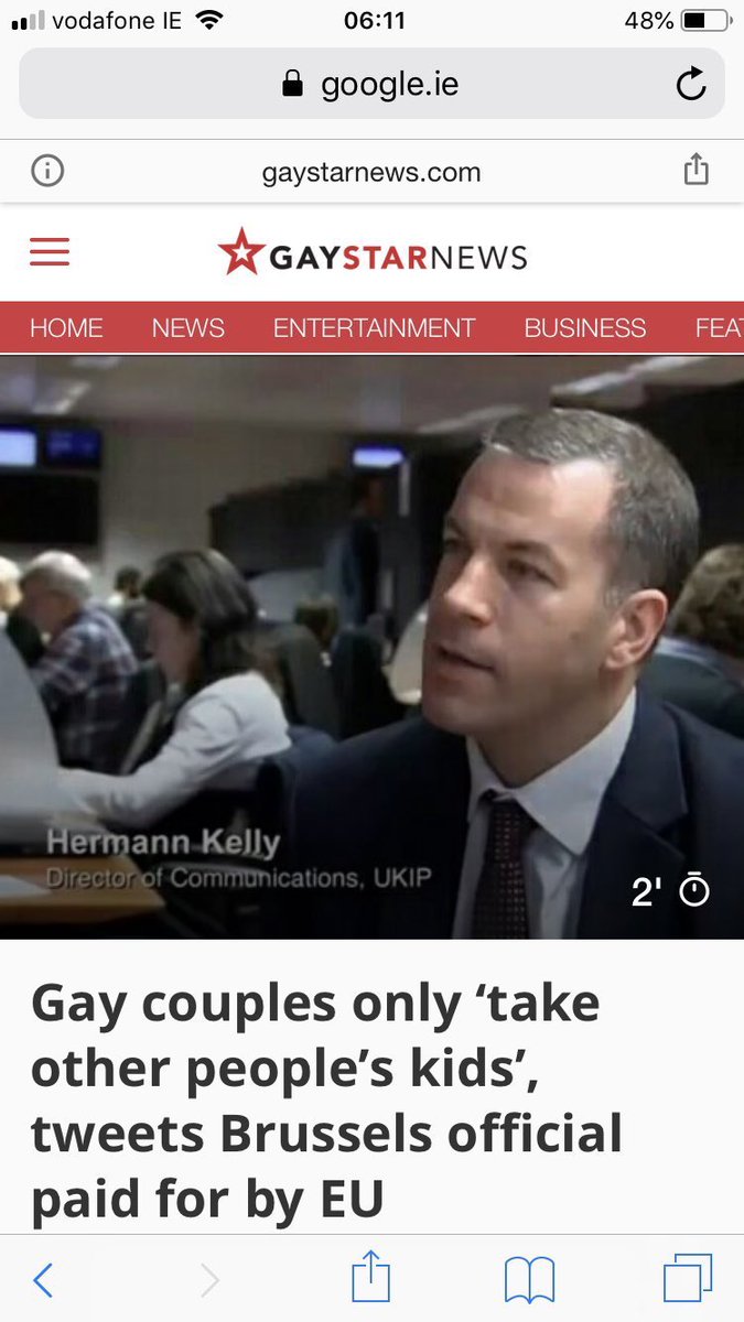 Here’s his inflammatory nastiness towards LGBTQI families. Really all the hate must’ve exhausted him. Here’s his commitment to the law of copyright - allegedly stealing the music of Horslips & then insulting them.