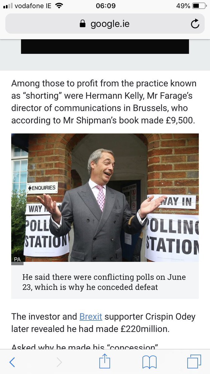 Here is a report on his allegedly making money from Brexit as well as some strange reports regarding alleged sexism