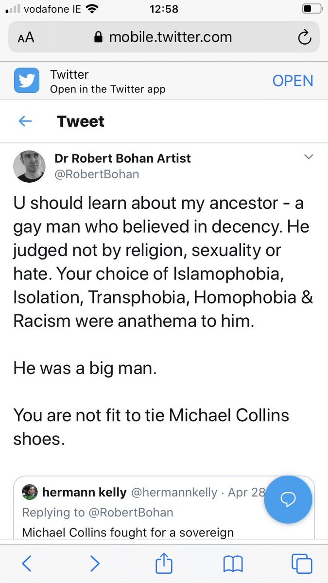 Far Right parties were hot for the Big Fella, Collins. After I replied with the below they dropped him from their propaganda. They replaced him with Padraig Pearse. No one seems to have told them that historians have suggested he was a paedophile. Odd.