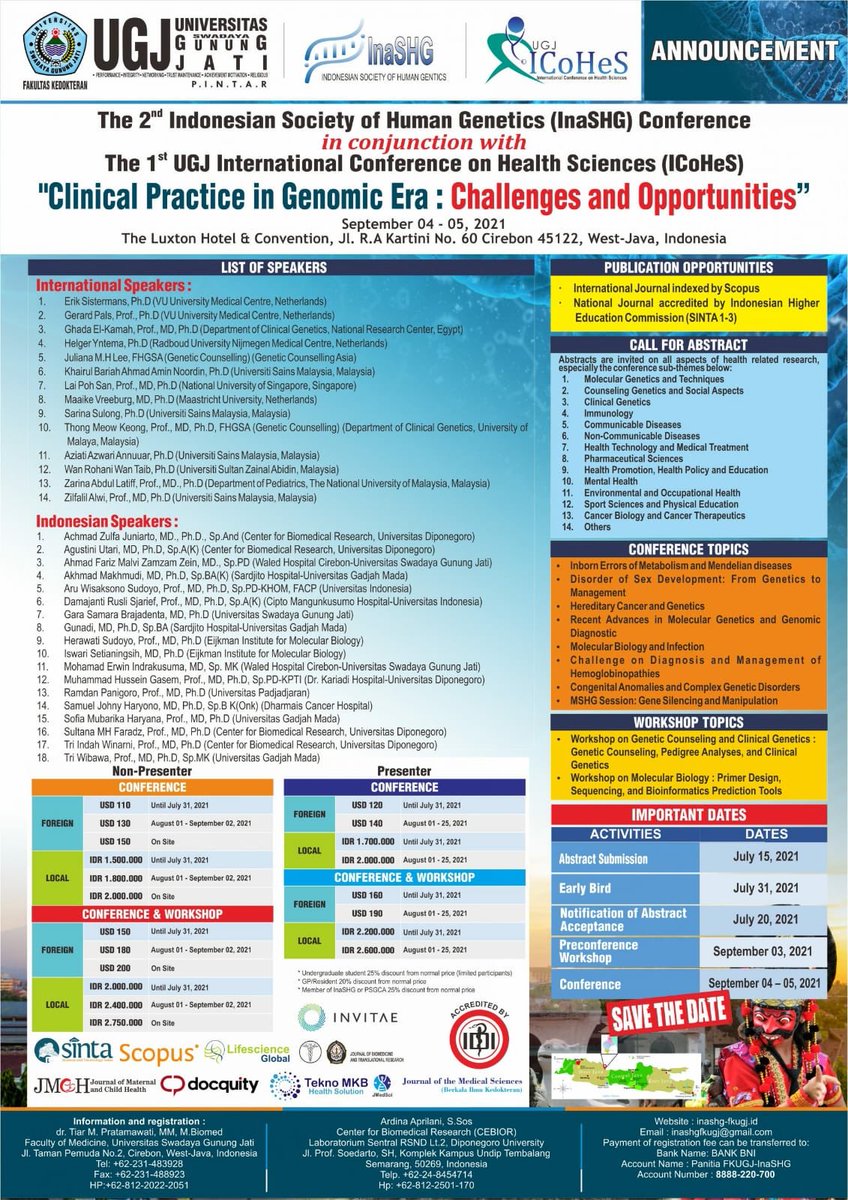 PSGCinAsia's tweet photo. Please note the updated details for the InaSHG conference! https://t.co/aNoSkoRITZ