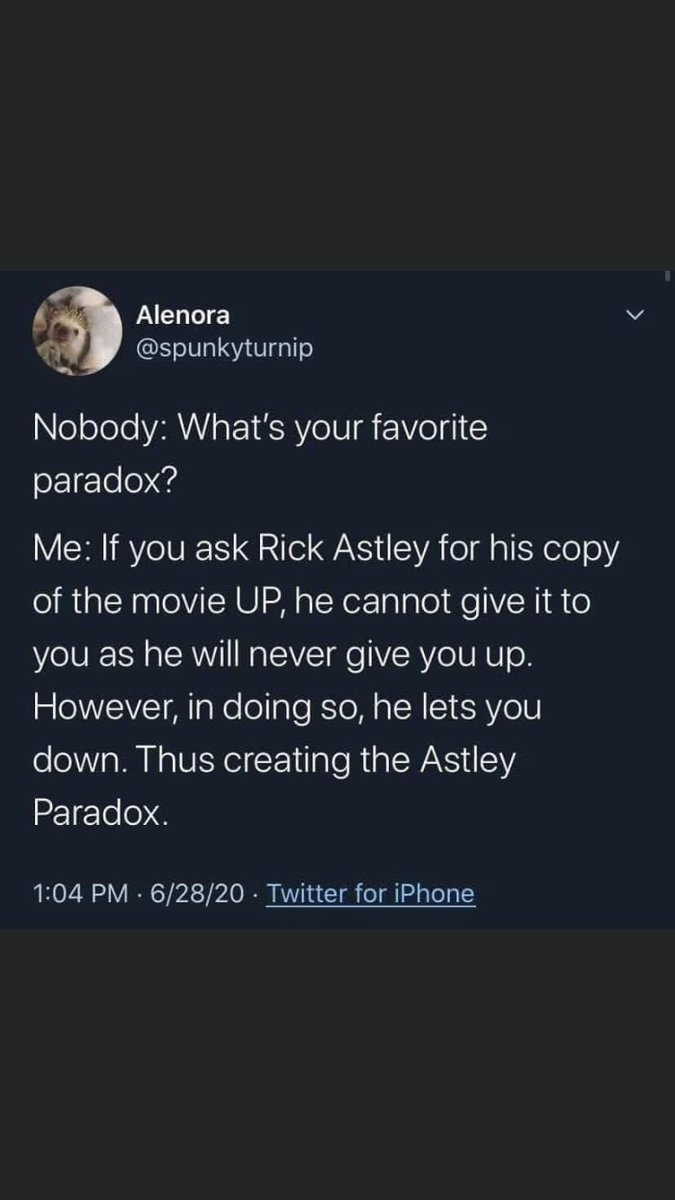 ProofreadPal's tweet photo. He’s never gonna give you up. https://t.co/K2OWRnDZxP