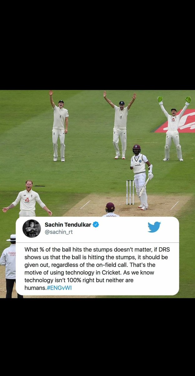 True that. We know that these technologies are not so accurate but bowlers need a bit of support and it is high time. <a href="/ICC/">ICC</a>  <a href="/BCCI/">BCCI</a> <a href="/sachin_rt/">Sachin Tendulkar</a>