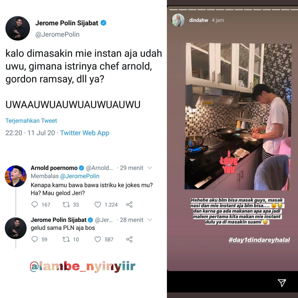 lambe_nyinyiir's tweet image. Masih soal Uwuu uwuuu

#jeromepolin #chefarnold #dindahauw #dindareyhalal #reymbayang