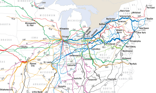 Back in the era before Conrail, Penn Central (and its predecessors PRR and NYC) really was the dominant carrier into the NE. Its routes carried the most tonnage, had the best structure, and -- critical to our story -- had the most and largest yards.