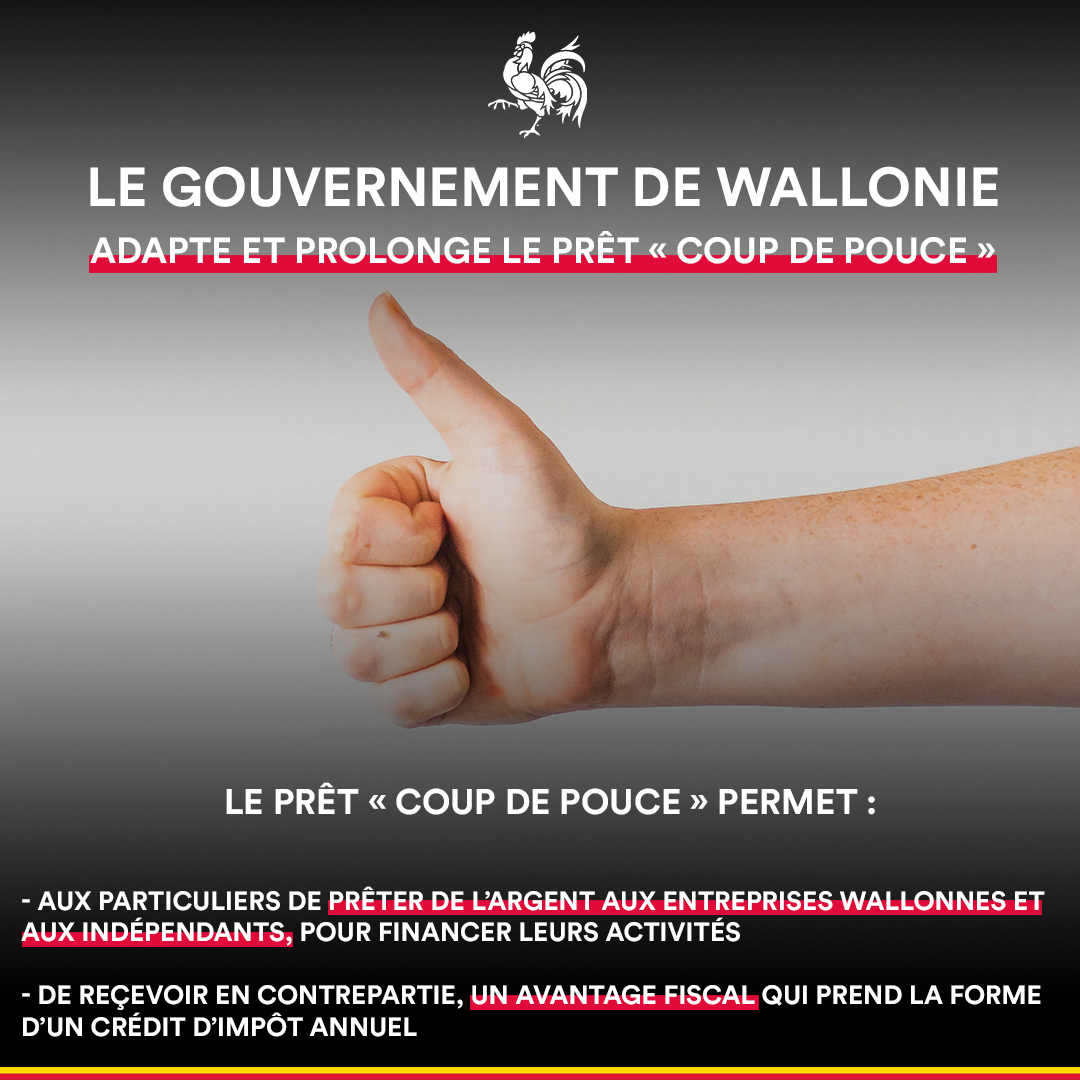 eliodirupo's tweet photo. ℹ️ Sur proposition du Ministre @wborsus , #WalGov a approuvé le nouveau prêt « Coup de Pouce » mis en œuvre par la SOWALFIN.

👉🏻 Ce dispositif est adopté dans un objectif de relance économique pour permettre aux entreprises de renforcer leur solvabilité via l’épargne privée. https://t.co/72PIKdi4jL