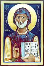 TewkesAbbey's tweet photo. Today the church remembers St Benedict. The Abbey is a Benedictine house as the medieval monks followed the Rule of St Benedict, a book of rules written in 516 for monks living together under the authority of an abbot, the essence of which is ora et labora (to work is to pray). https://t.co/Atgb5ps6Gd