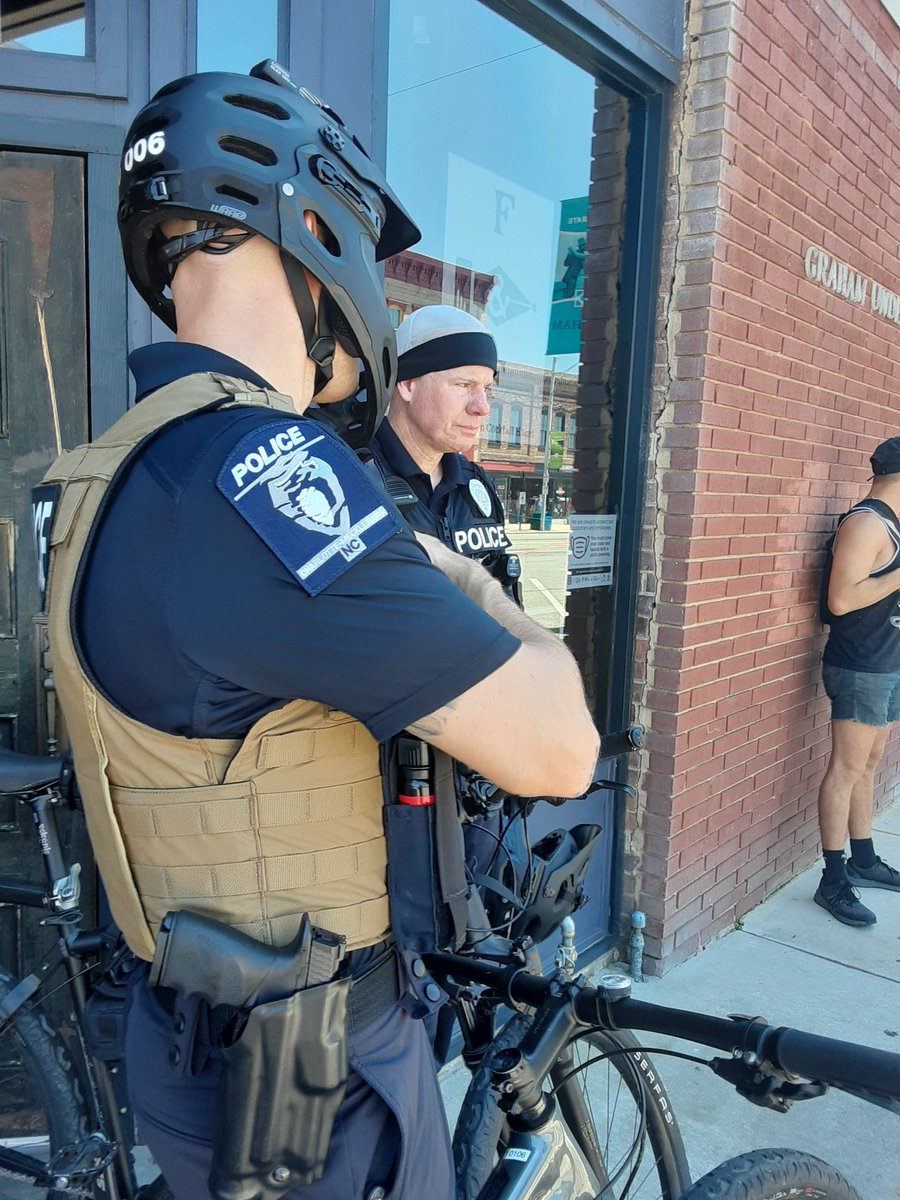 Bike cops from Charlotte-Mecklenberg here to support Sheriff Johnson's white supremacist police violence
