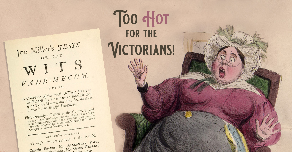 I'm currently reading a Victorian reissue of an 18th-century jestbook. 49 jokes from the original text were omitted on account of the "greater delicacy observed in modern society & conversation." But which gags were too rude for the Victorians? Let's find out!Thread :