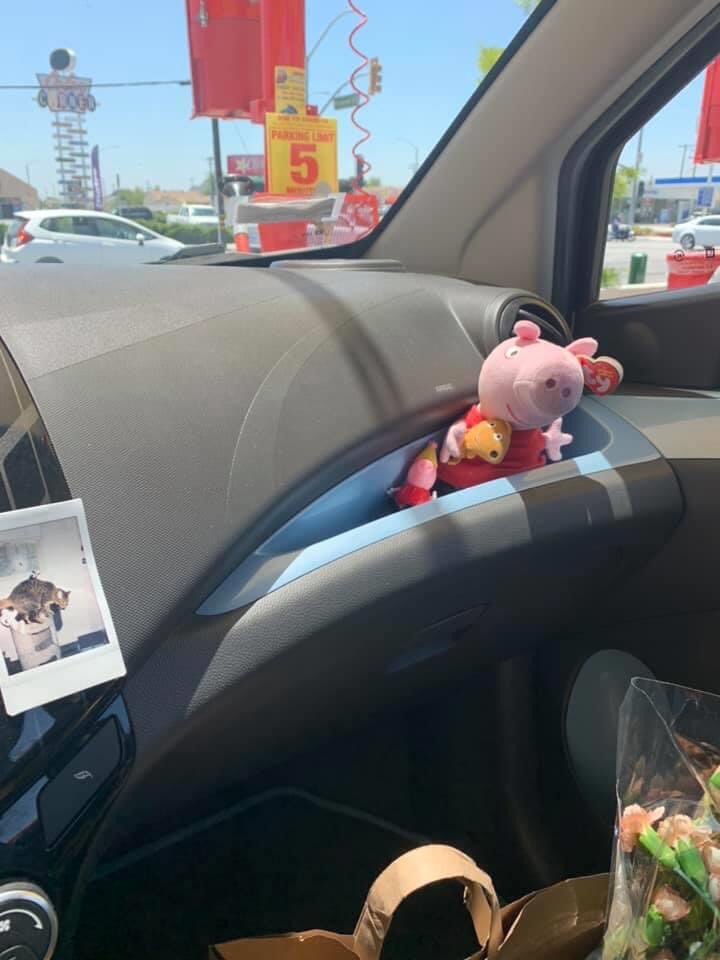 Sophia Gonzalez wants to know, y’all... what do you keep in the little cubby inside ?? #ChevySparkEV