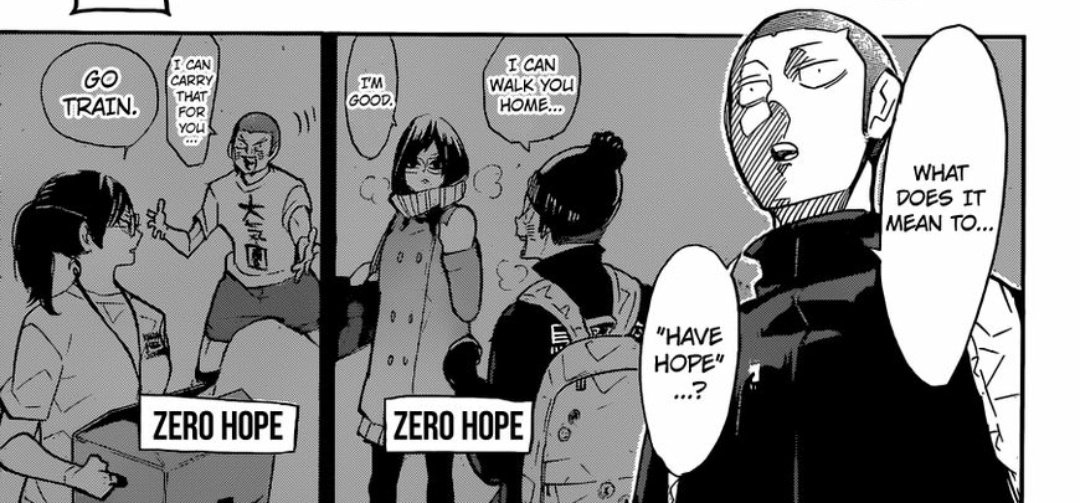 Also, Tanaka respects Kiyoko. He chases after her but he knows how to respect her decisions. If Kiyoko will say so, he will stop even though he's always getting rejected. It was also mentioned by Ennoshita. Tanaka's careful with people's feelings. What a great guy.