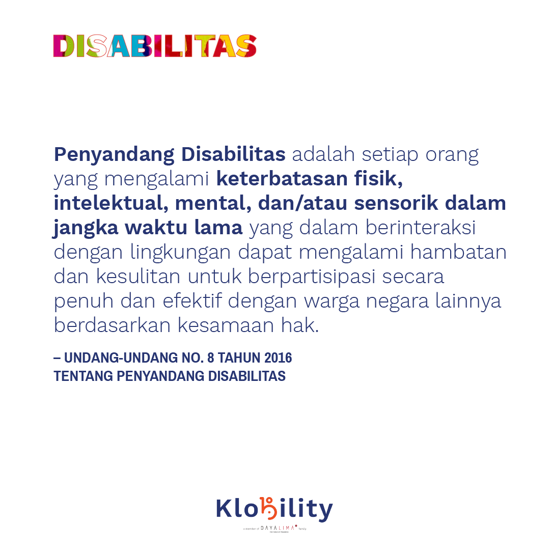 klobility's tweet photo. Tak kenal, maka tak sayang.
Perayaan #DisabilityPrideMonth diharapkan dapat mendorong masyarakat untuk memutus diskriminasi dan terus merangkul penyandang disabilitas. Namun, hal ini tentunya dapat tercapai jika kita sudah mengenal #Disabilitas.
#klobility #inklusi #disability https://t.co/OOuOhf8bxV
