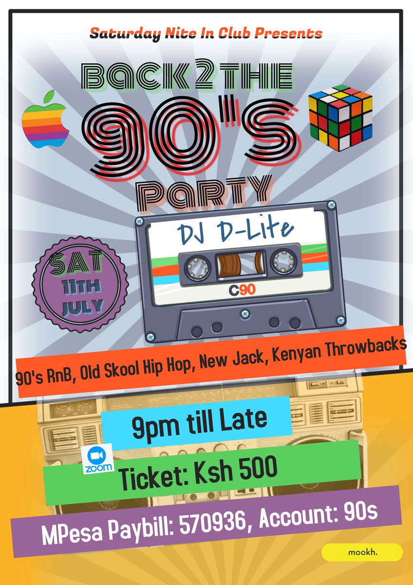 Stuck for a party plan tonight? 🤔

Look no further.

A 90s Zoom Party like no other. Get your tickets NOW! #SaturdayNiteIn #90s #DJDLite