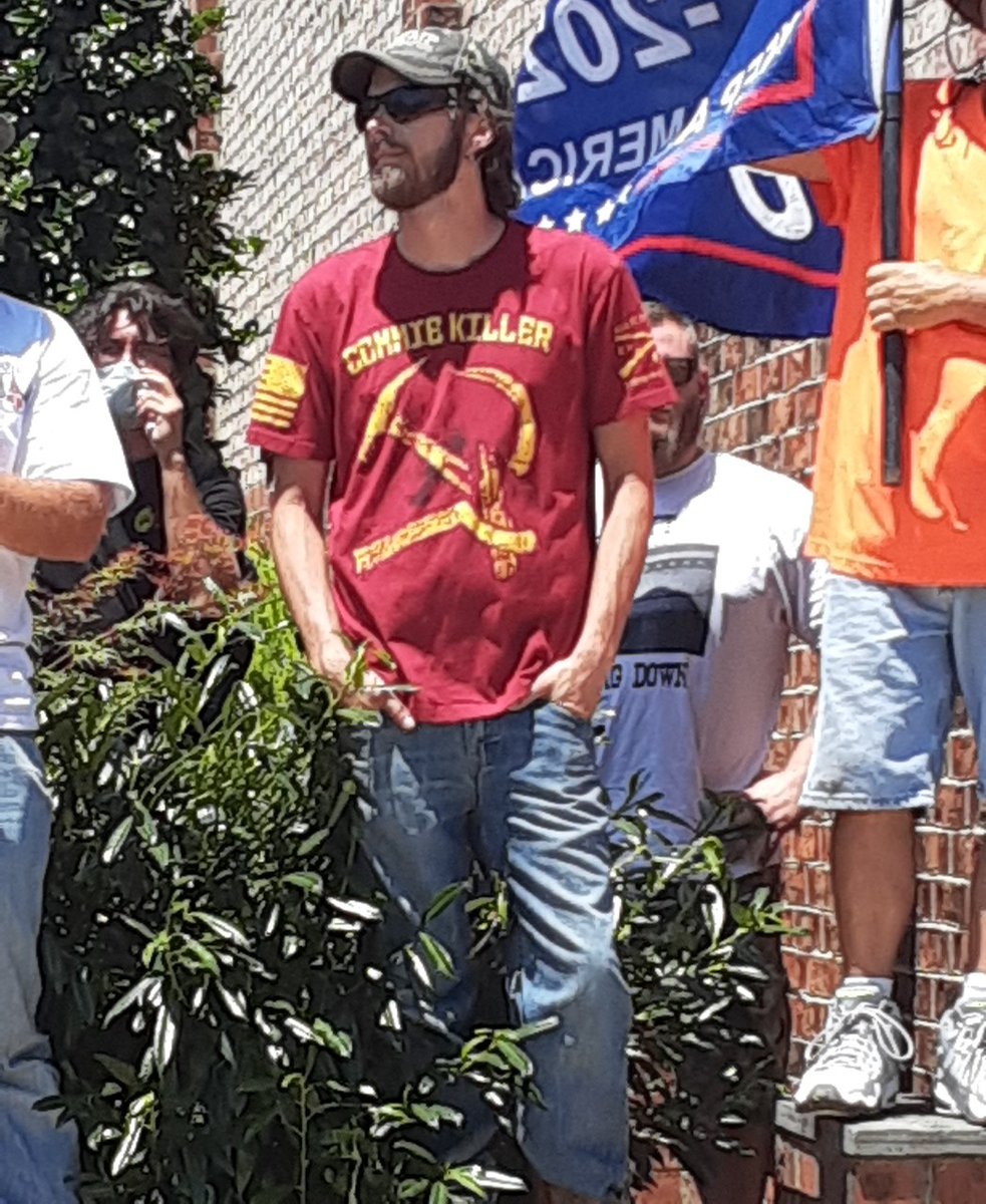 Joshua Pennington of ACTBAC wearing a Commie Killer tshirt
