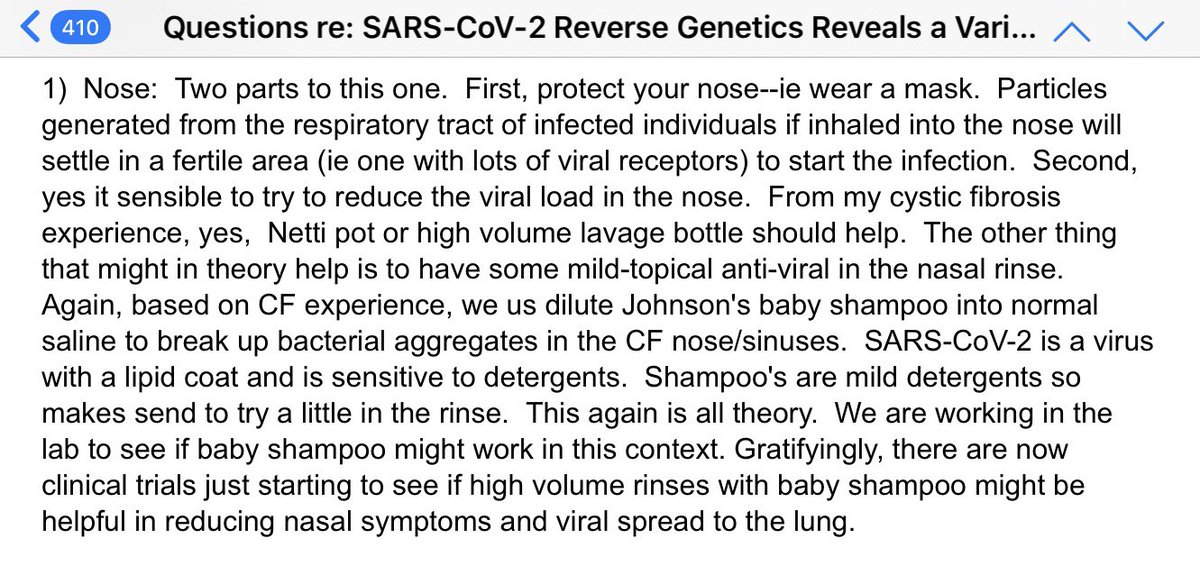 And this is from Dr. Richard Boucher, who is part of the research group at UNC: