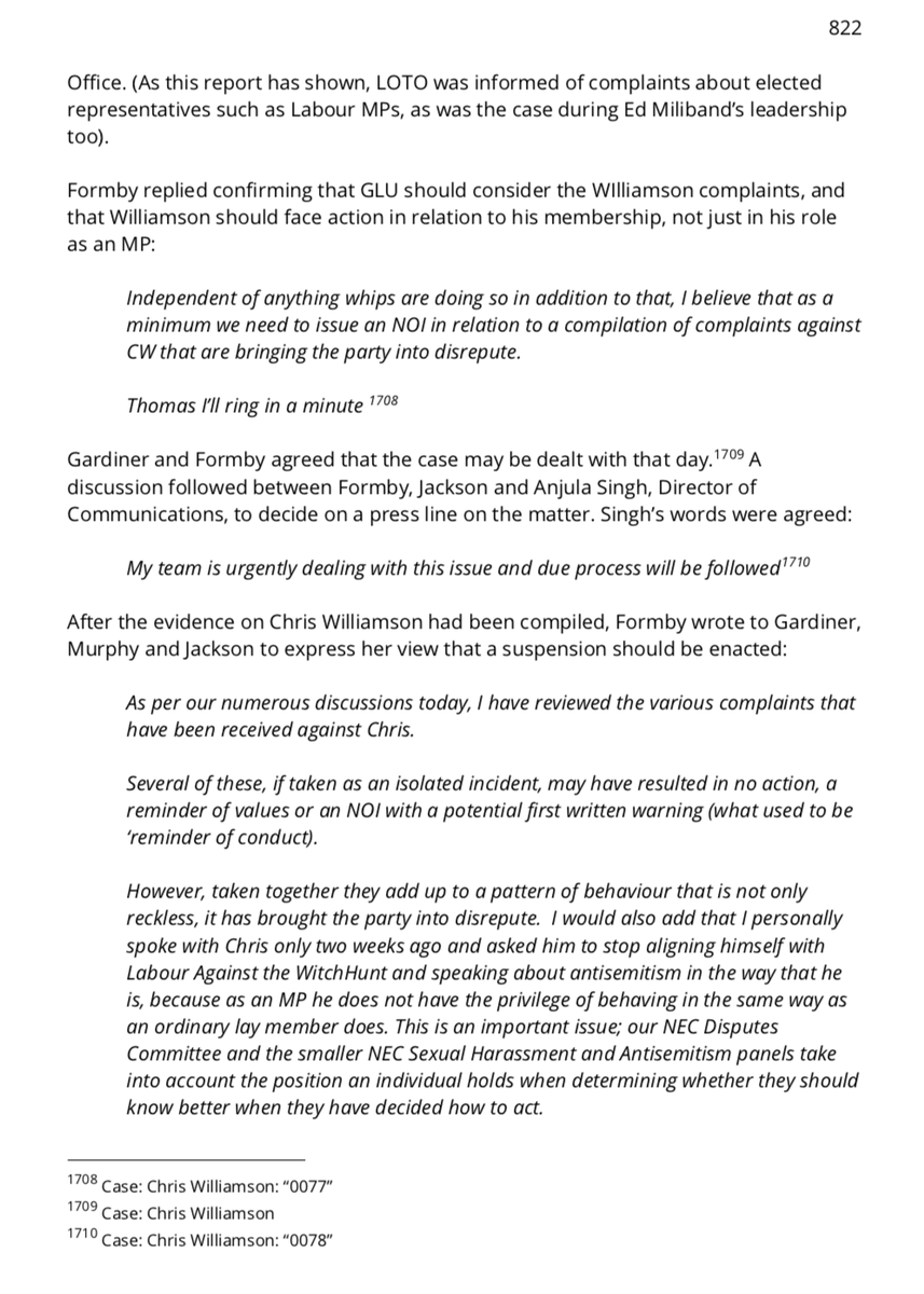 There's an entire chapter on Chris Williamson in the leaked Labour report.I think the evidence clearly shows he deserved to be suspended from the Labour Party.Is that "cancel culture"?