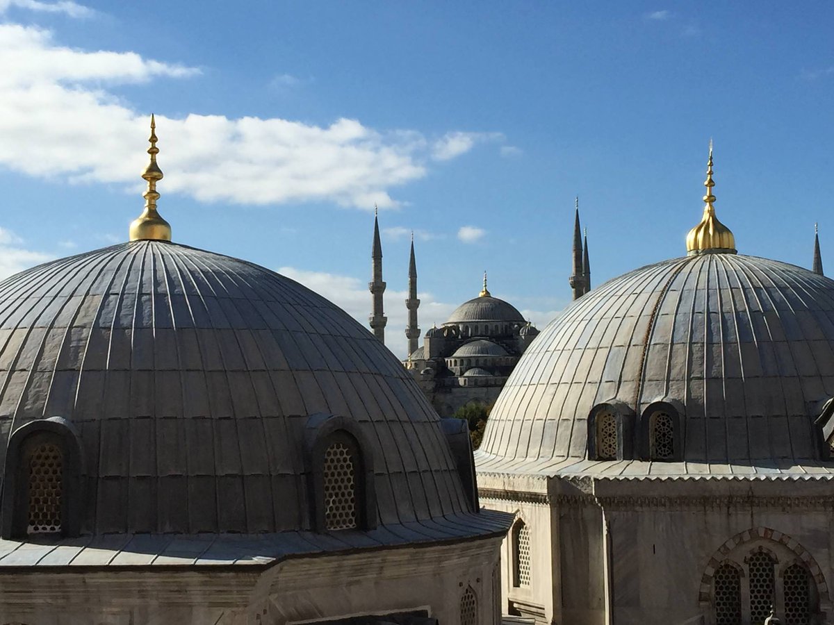 Here's a photo I took from a window at Ayasofya. The domes and minarets you see in the background is Sultanahmet. (this is where I start missing Turkey all over again....)