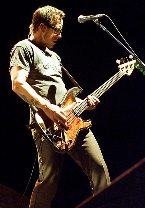 Happy Birthday bass player Scott Shriner. Shot at the messageer Center, Camden, NJ July 2002 
