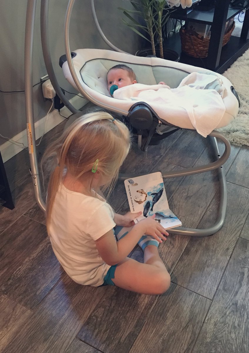 CooperConnects's tweet photo. Big sister reading to her little sister. Pretty awesome moment. #Saturdaymoments #girldad #prouddad https://t.co/tHuXCB0Y3t
