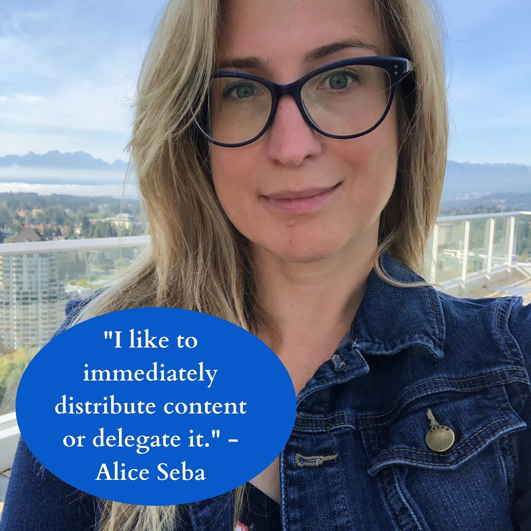 publishprosper's tweet image. &quot;Whenever I make a piece of content, I immediately distribute it further and often quickly repurpose into something else. OR I delegate the responsibility to someone else, so I don&apos;t forget.&quot; - Alice Seba⁣ #contentmarketing #distributecontent #delegatework