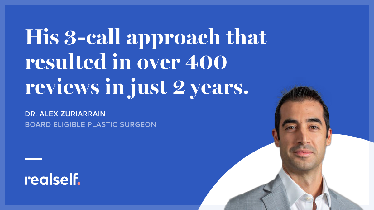 DrCommunity's tweet photo. Dr. Zuriarrain details the approach that enabled him to get over 400 patient reviews in just two years. His hands-on approach to customer follow-up has been key to achieving what he believes to be essential to a practice's growth: visibility. https://t.co/67UYtmOqcr https://t.co/NxBXftkyoA