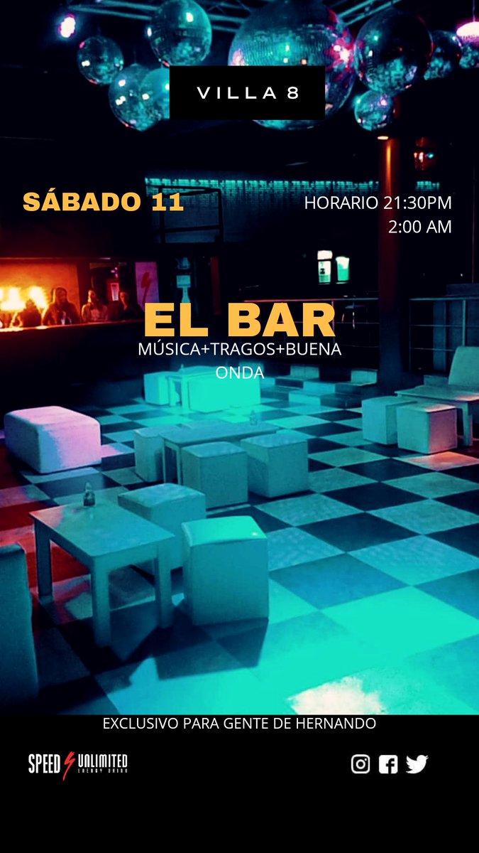 #Hoy #Sabado #Villa8 #ElBar