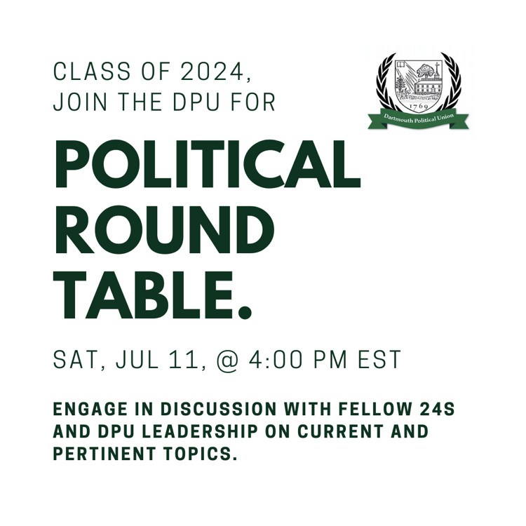 Join us TODAY at 4PM EST to talk politics or just come to listen to new ideas! Here's the zoom link: bit.ly/2CtFRzu
