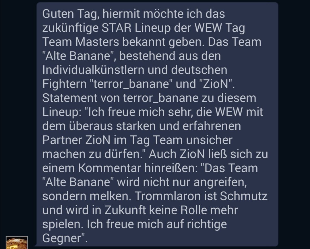 slivooo's tweet photo. Ein neues Tag Team formiert sich in der #WEW bestehend aus @BFeelthepain und @ZioN_Chris_

Statement im Anhang https://t.co/IldvIrKkwf