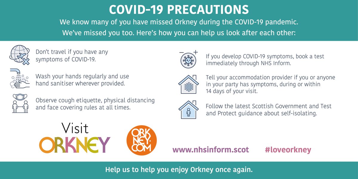 If you're planning to visit Orkney, here's how you can stay safe and help us look after each other 💕 Get more info at orkney.com/covid-19 👍 #LoveOrkney #StaySafe