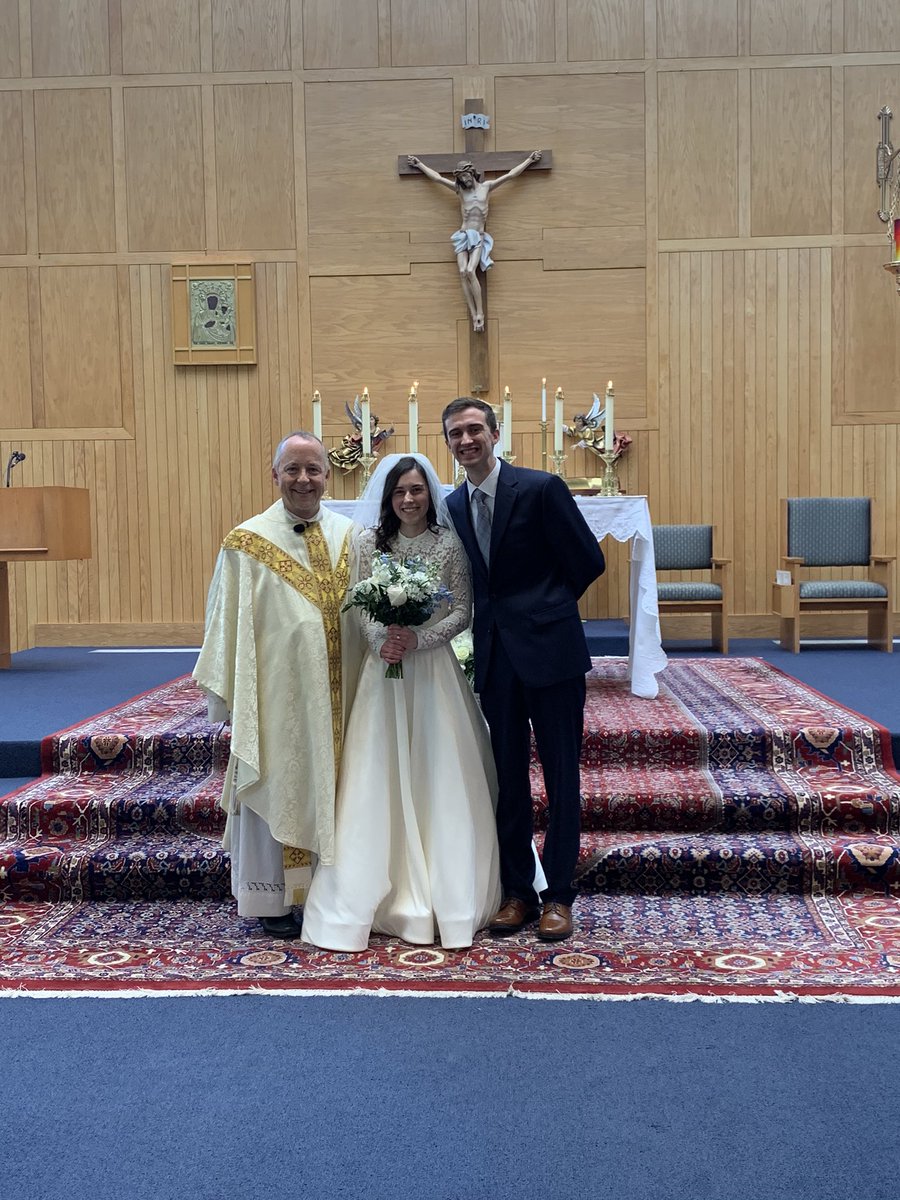 Behind the scenes with Fr. Daniel!  Is Mr. Faur setting up his own phone to record the wedding???? @FrDanielCGHS @FrDanielCGHS