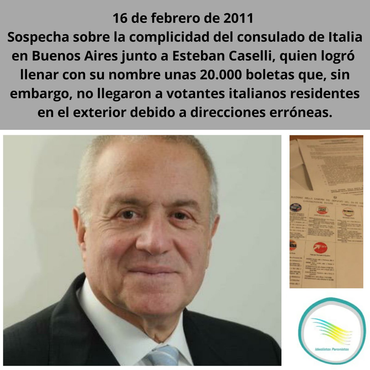 IPeronistas's tweet image. Para los mafiosos italianos de Argentina, supuesto delito de estafa por falsificación 
pública y violación de la ley electoral.